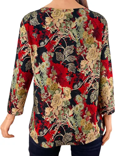 Vista 3 de Camiseta de punto floral para mujer