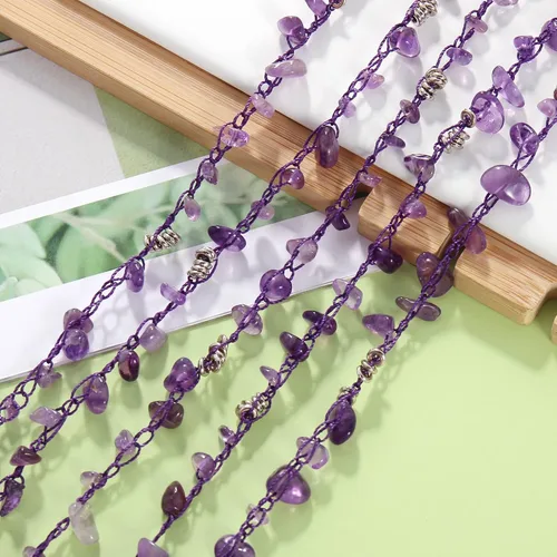 Vista 7 de Bocar Collares para mujeres, collar de cuentas de collar de declaración de múltiples capas de 5 hebras para regalo de mujer (NK-10694)
