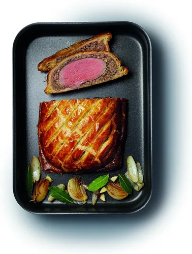 Vista 3 de MasterClass - Asador anodizado duro (aluminio, 14.6 x 10.4 in, revestimiento antiadherente de teflón)