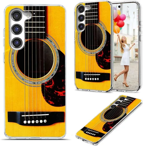 Vista 18 de Funda para Samsung Galaxy S23 Plus/S23+ - Funda protectora transparente de TPU suave a prueba de golpes con diseño de paraguas rojo de la torre Una