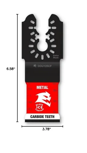 Vista 5 de Diablo Amped Steel Demon - Hoja oscilante de carburo universal para metal, dimensiones de corte de 1-1/4 pulgadas de ancho x 1‑1/2 pulgadas