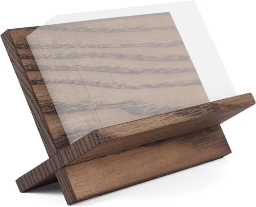 Vista 11 de Juego de 3 tarjeteros para escritorio, soporte para tarjetas pequeñas de madera negra, soporte profesional para tarjetas de presentación, soporte