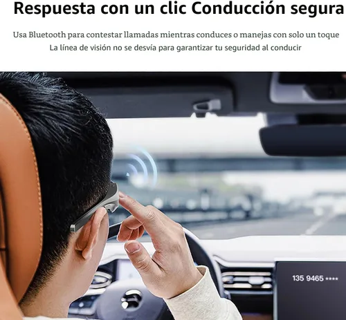 Vista 3 de Gafas Inteligentes, Gafas de Sol Bluetooth Polarizadas para Hombres y Mujeres, Gafas de Seguridad con Micrófono Integrado y Altavoces de Oído