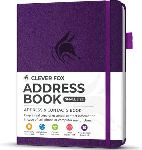 Vista 19 de Clever Fox - Libreta de direcciones con pestañas alfabéticas - Libro de teléfono y direcciones de cuero PU para guardar contactos de forma segura