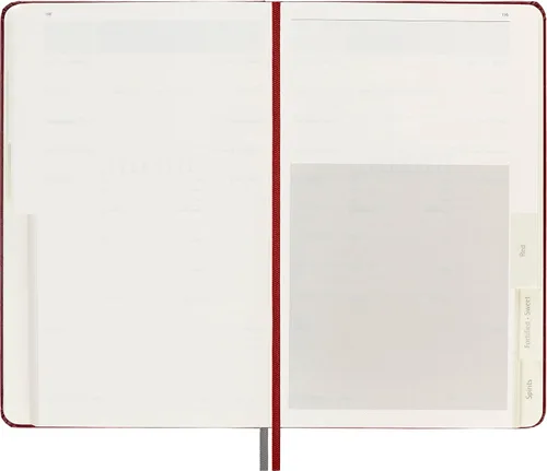 Vista 5 de Recetario Moleskine Passion, cuaderno para recetas, tapa dura, grande, de 5" x 8.25", rojo escarlata, 400 páginas