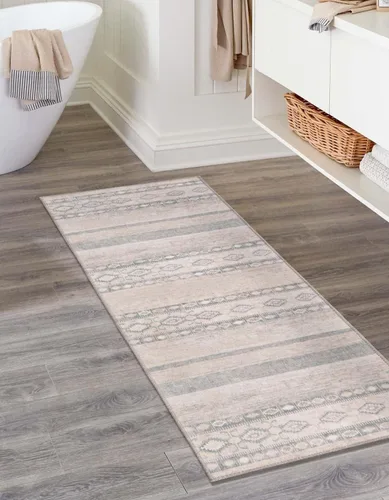 Vista 14 de Unique Loom Timeless Collection - Alfombra rectangular (2' x 3' 1", rectangular, gris/marfil)