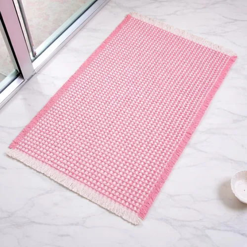 Vista 24 de Tapete de Baño Waffle Mejorado – Ultra Suave, Súper Absorbente y Alfombra Antideslizante con Borlas, Lavable a Máquina, Respaldo de Goma para Baño