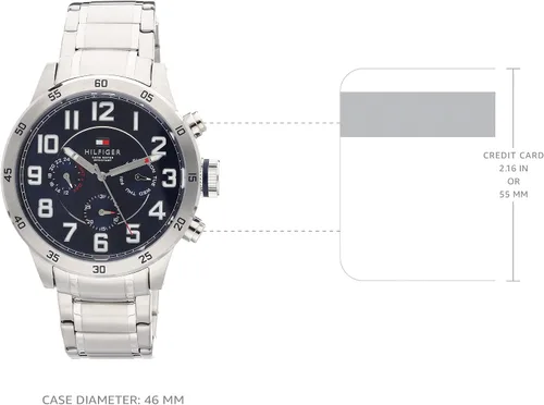 Vista 4 de Reloj de acero inoxidable con brazalete de eslabones para hombre 1791053 de Tommy Hilfiger