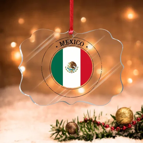 Vista 30 de Bandera de Hungría, adornos para árbol de Navidad, bandera nacional de Hungría, decoración de Navidad, adorno acrílico, recuerdo de Navidad, amantes