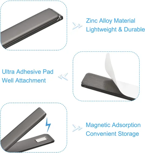 Vista 4 de uxcell Soporte para teléfono celular, paquete de 2 soportes de escritorio horizontales y verticales, soporte magnético de ángulo ajustable