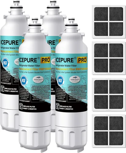 Vista 15 de ICEPURE Filtro de agua alcalino para refrigerador ADQ73613401 y reemplazo del filtro de aire para LG LT800P, LT800PC, ADQ75795104, ADQ736134