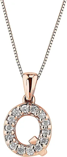 Vista 293 de Collar colgante con letra inicial de diamantes en oro amarillo de 14k (1/10 quilates) 18 pulgadas