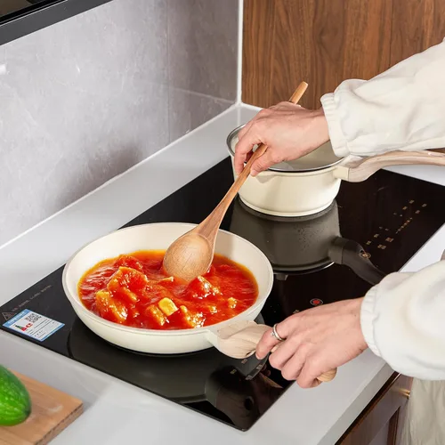 Vista 7 de Cucharas de madera para cocinar, cuchara de madera MZROO de 12.5 pulgadas de mango largo, cuchara de cocina de madera, cucharas de mezcla, cucharas