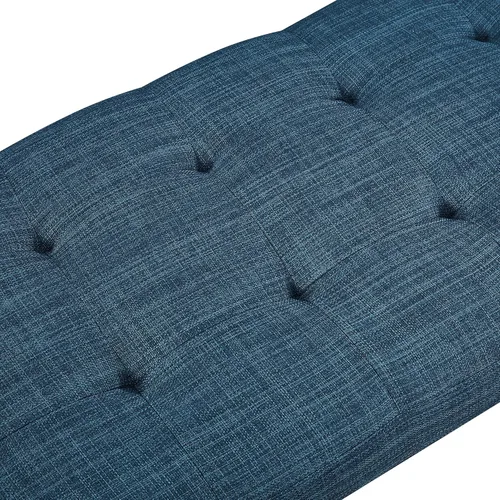 Vista 7 de Amazon Basics - Banco moderno tapizado con botones capitoné Haraden, azul, 16 x 44 x 17 pulgadas
