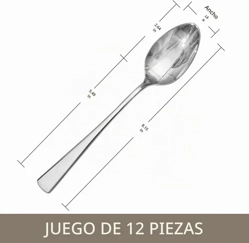 Vista 2 de KINGSTONE 12 Piece Dinner Spoons Set, 18/10 Stainless Steel Spoons