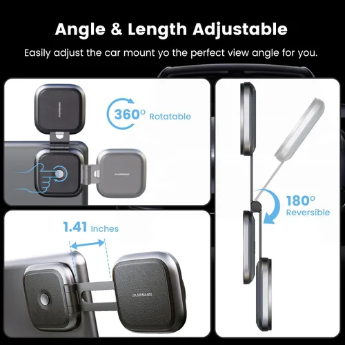 Vista 4 de Soporte para teléfono de Tesla modelo 3 modelo Y, diseño magnético fuerte para soporte de teléfono de montaje en coche MagSafe para monitor