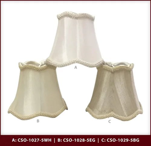 Vista 4 de Royal Designs, Inc. CSO-1029-5BG, lámpara de araña festoneada con clip, color beige, 1 unidad