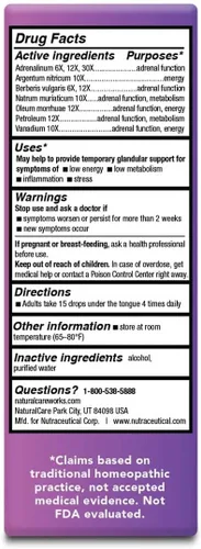 Vista 2 de NaturalCare Soporte suprarrenal, gotas homeopáticas, 1 onza líquida