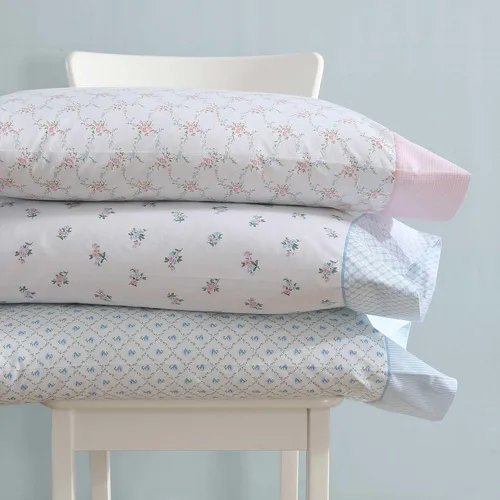 Vista 7 de Laura Ashley - Juego de sábanas, ropa de cama de algodón percal transpirable, 200 hilos, bolsillo profundo, elegante decoración del hogar