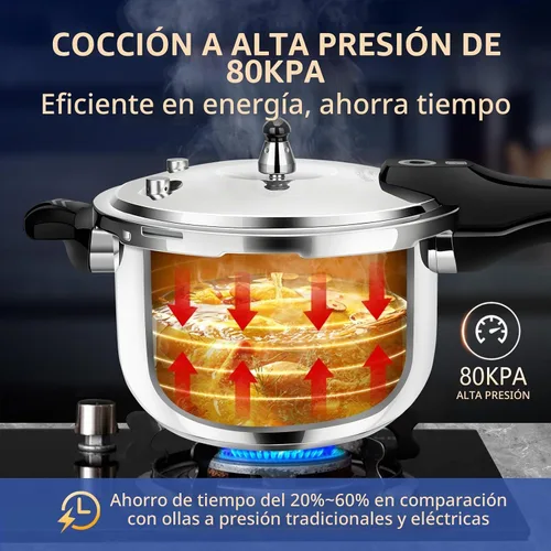 Vista 7 de Olla a presión de acero inoxidable 8 en 1 con 8 características de seguridad - 3 cuartos de galón, cocción rápida y uniforme para comidas