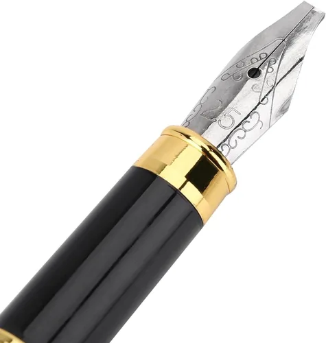 Vista 3 de Fafeicy 1 pluma estilográfica de arte de caligrafía, punta ancha con punta de cincel para escritura gótica árabe itálica, regalo para caligrafistas