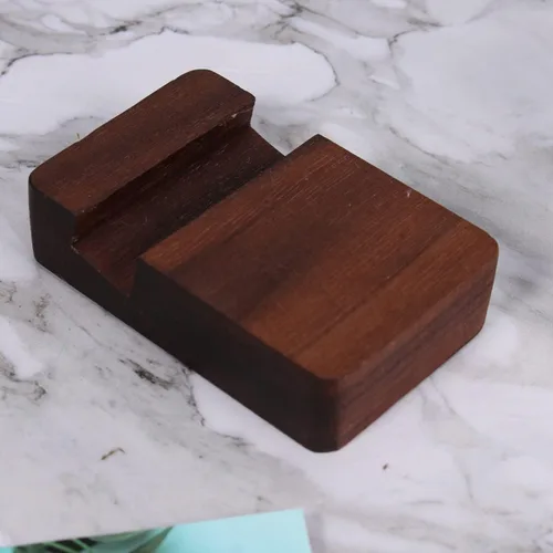 Vista 8 de Mikikit Soporte de madera compacto para teléfono celular, soporte estético para teléfono de escritorio, manos para ver leer