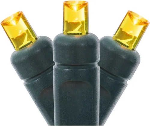 Vista 6 de Vickerman X6G6109PBG 100 luces de gran angular LED conjunto de luces blancas puras en cable verde