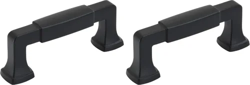 Vista 10 de Amerock Mango de gabinete Negro mate 3 pulgadas (2.992 in) de centro a centro Estatura paquete de 1 unidad Jaladera de cajón Asa