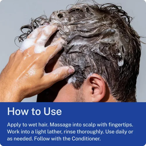 Vista 5 de Blu Atlas - Champú natural para hombres, sin sulfato para todo tipo de cabello, 15 ingredientes, sin relleno, ayuda con la caspa y el cuero