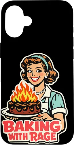 Vista 23 de Baking with Rage Retro 1950s Housewife Pop Art Humor Case for iPhone 17