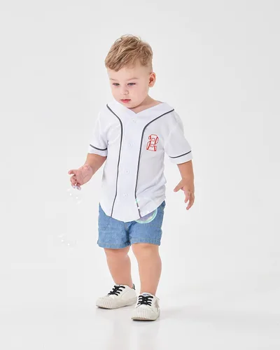 Vista 2 de Yuji Itadori Camiseta de béisbol para niños pequeños con calcetines de manga corta para niño y niña, camiseta de béisbol con números