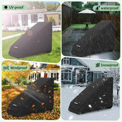Vista 6 de AKEfit 1 funda para silla de gravedad cero, impermeable, plegable, para exteriores, con bolsa de almacenamiento, resistente a los rayos UV y al