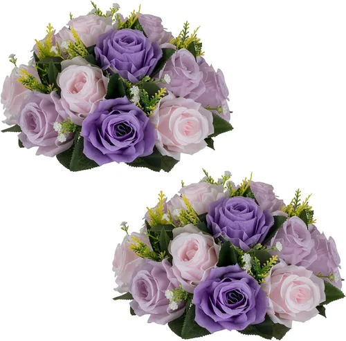 Vista 27 de NUPTIO Rosas Artificiales Negras Flores: Ramo de Flores Falsas Decoraciones de Halloween - 15 Cabezas Centros de Mesa de Rosas Artificiales con Base