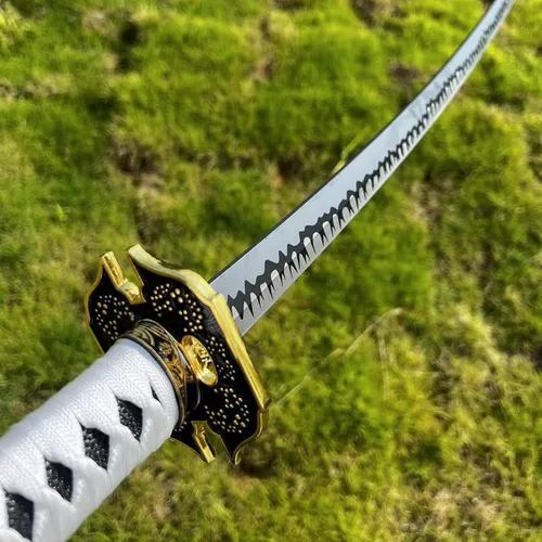 Vista 6 de Bowen Yamato - Espada katana de acero inoxidable de 41 pulgadas, forjada a mano, juego 1:1, espada de cosplay