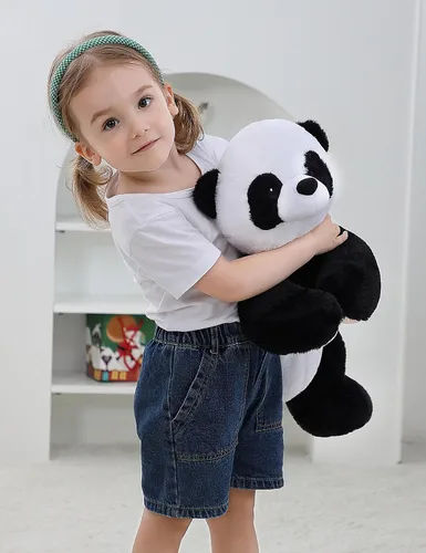 Vista 4 de Animales de Peluche Panda con Peso de 5 lb, Oso Panda de Peluche con Peso de 24 pulgadas para Niños Adultos Niños Niñas, Lindos Peluches Juguete