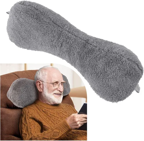 Vista 10 de Almohada para la cabeza para silla reclinable, para sofá, almohada para el cuello reclinable, almohada para el cuello de sofá (marrón)