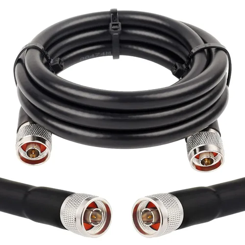 Vista 7 de XRDS -RF Cable de extensión coaxial macho N a N macho de 2 pies, baja pérdida KMR400 tipo N