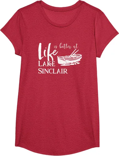 Vista 75 de Life is Better at Lake Sinclair Georgia Camiseta Negro