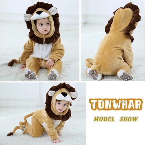 Vista 5 de TONWHAR Baby Boy's Girl's Animal Bodysuit Infant And Toddler's Romper Jumpsuit Halloween Costume Partywear