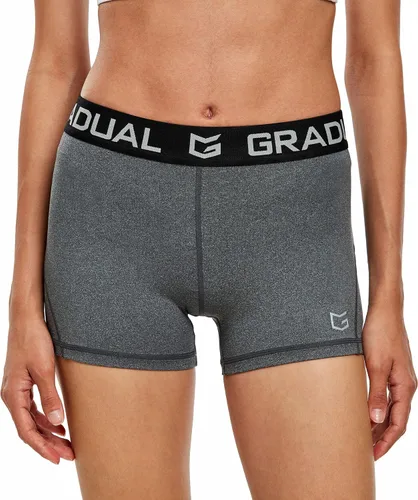 Vista 3 de G Gradual - Pantalones cortos de voleibol de compresión para mujer, de elastano, 3 pulgadas7 pulgadas, para entrenamiento