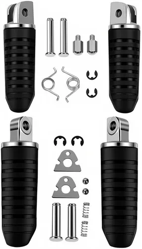 Vista 2 de Estriberas delanteras y traseras de motocicleta compatibles con Suzuki V-Strom DL650 DL1000 GSX1300R Hayabusa 2008-2020 – Reposapiés de aluminio
