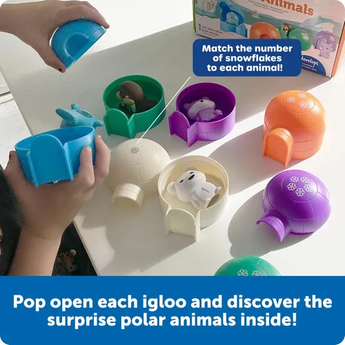 Vista 2 de Learning Resources Sort & Seek - Animales polares - 15 piezas, a partir de 18 meses, actividades de aprendizaje para niños pequeños, juguetes