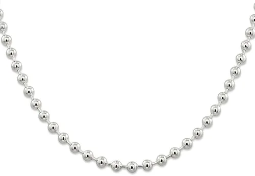 Vista 7 de ICE CARATS 925 Sterling Silver 5mm Beaded Chain Necklace Pendant Charm Ball Beadsed Fine Jewelry For Women Gifts For Her
