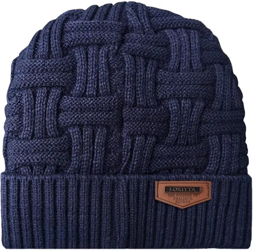 Vista 29 de Loritta Gorro de invierno cálido de punto grueso y holgado para hombre