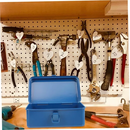 Vista 9 de Uonlytech Caja de herramientas portátil Caja de herramientas mecánica, implementos de tractor, caja de herramientas de reparación, caja