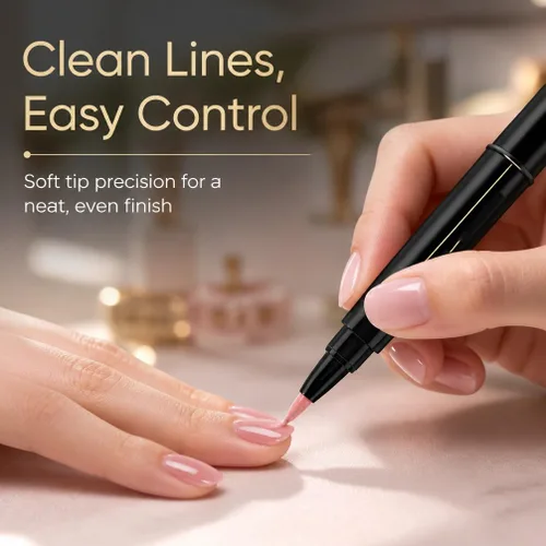 Vista 5 de Juego de bolígrafos profesionales para esmalte de uñas, 6 colores para arte Conjunto A