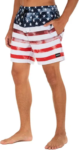 Vista 2 de Hurley Pantalones cortos Independence de 17 pulgadas para hombre, blanco, talla M