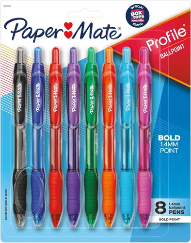 Vista 8 de Paper Mate Profile - Bolígrafos retráctiles, negrita (0.069 pulgadas), negro, 2