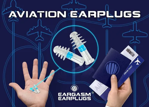 Vista 8 de Eargasm Tapones para los oídos de aviación pequeños – Tapones para los oídos de avión para aliviar la presión del oído en vuelos – Tapones perfectos