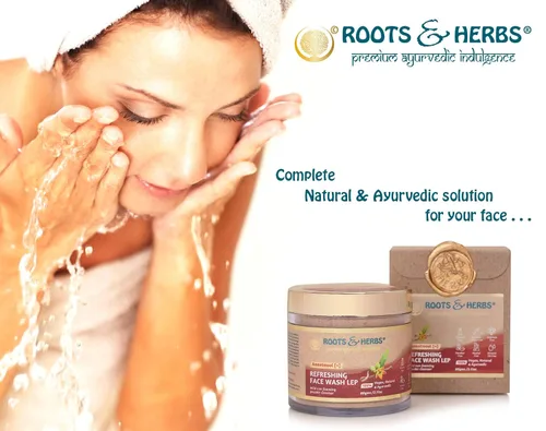 Vista 7 de ROOTS AND HERBS Lavado facial ayurvédico Lep Tratamiento natural 100% vegano Anantmool refrescante lavado facial limpiador facial no formante - 2.11